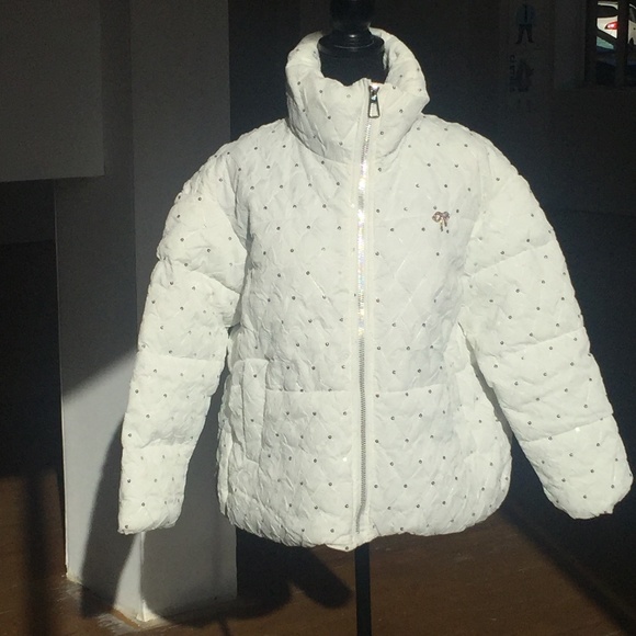 SHEIN Jackets & Blazers - Bright white sequined puffer